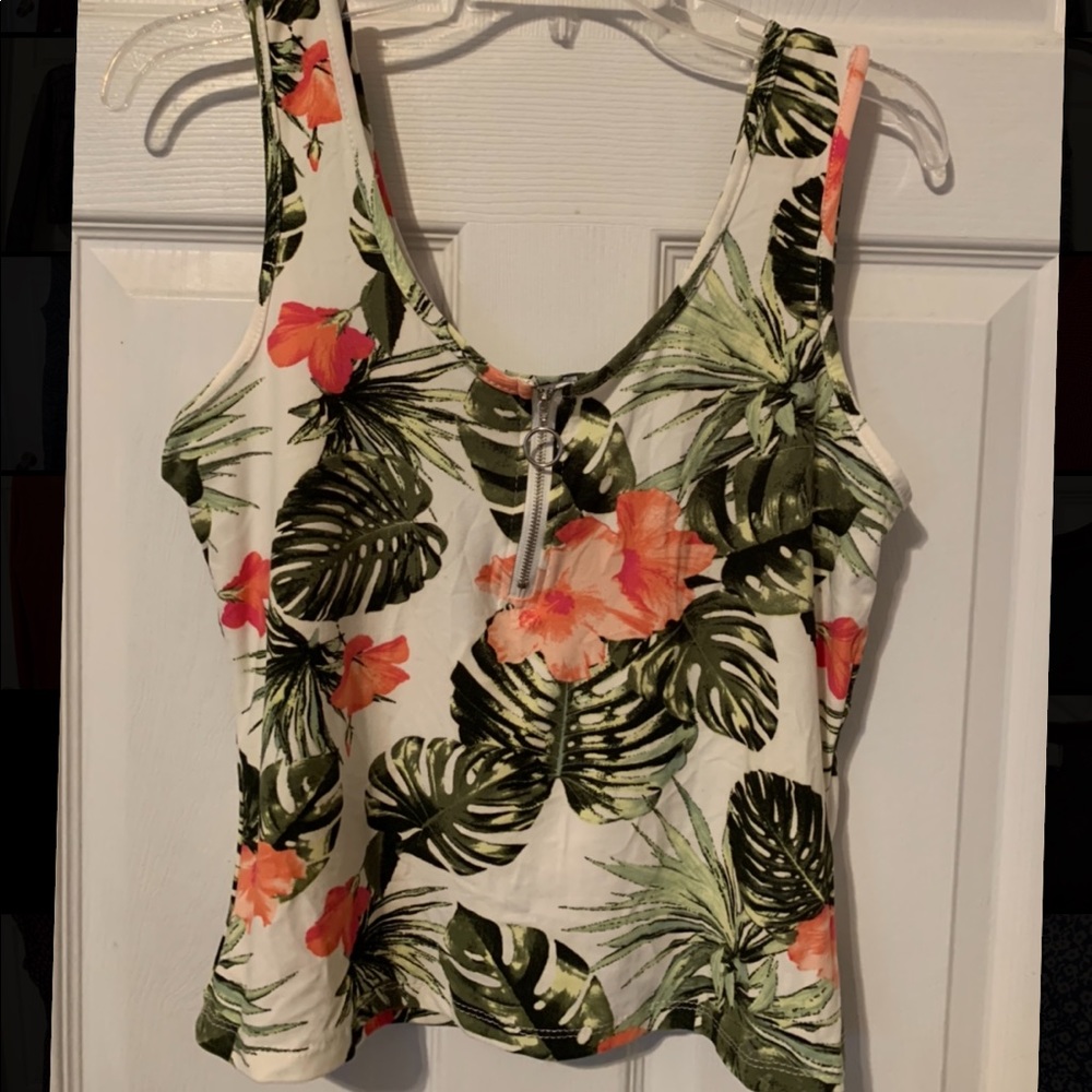 Tropical crop top.